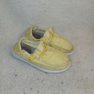 Hey Dude Wendy Star Yellow Slip On Loafers Women's Size 7 EU 38 Lightweight...
